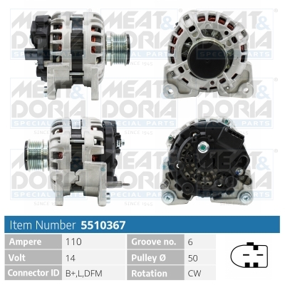 Meat Doria Alternator/Dynamo 5510367