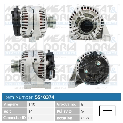 Meat Doria Alternator/Dynamo 5510374