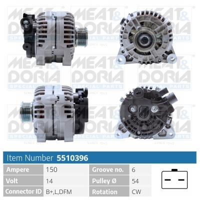 Meat Doria Alternator/Dynamo 5510396