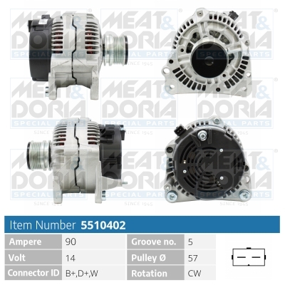 Meat Doria Alternator/Dynamo 5510402