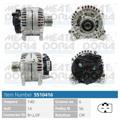 Meat Doria Alternator/Dynamo 5510416