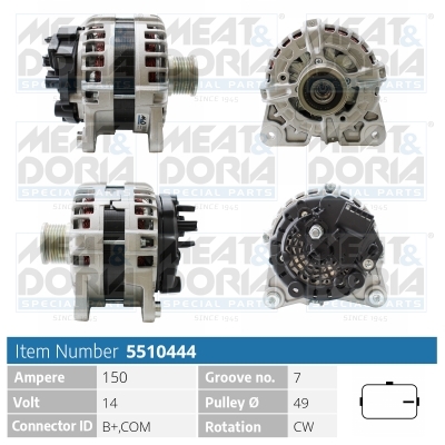 Meat Doria Alternator/Dynamo 5510444