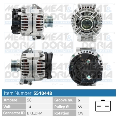 Meat Doria Alternator/Dynamo 5510448