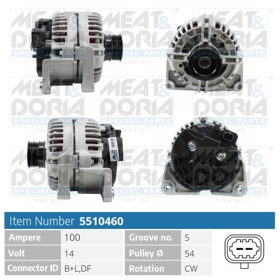 Meat Doria Alternator/Dynamo 5510460