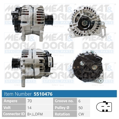 Meat Doria Alternator/Dynamo 5510476