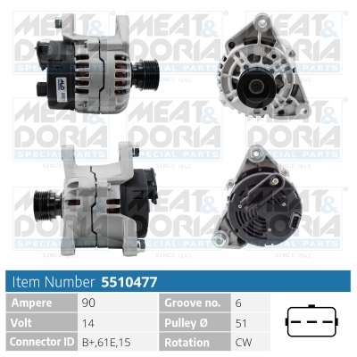 Meat Doria Alternator/Dynamo 5510477