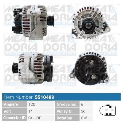 Meat Doria Alternator/Dynamo 5510489