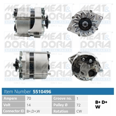 Meat Doria Alternator/Dynamo 5510496