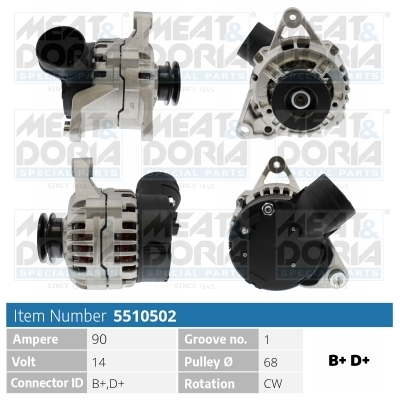 Meat Doria Alternator/Dynamo 5510502