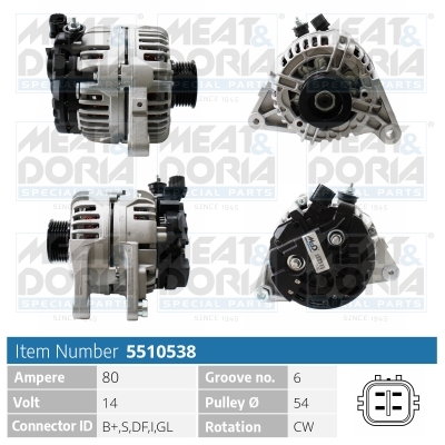 Meat Doria Alternator/Dynamo 5510538