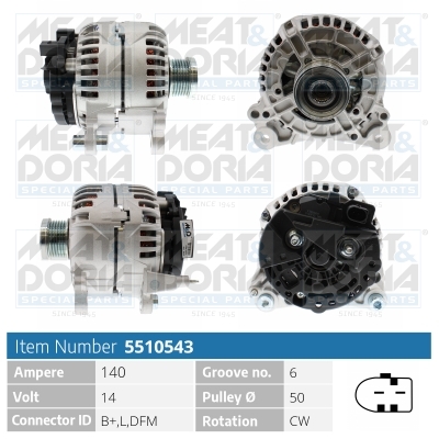 Meat Doria Alternator/Dynamo 5510543