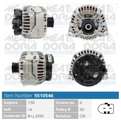 Meat Doria Alternator/Dynamo 5510546