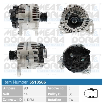 Meat Doria Alternator/Dynamo 5510566