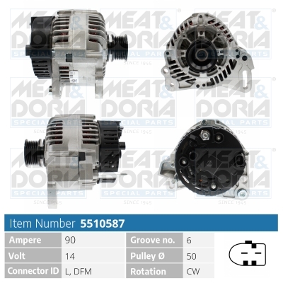 Meat Doria Alternator/Dynamo 5510587