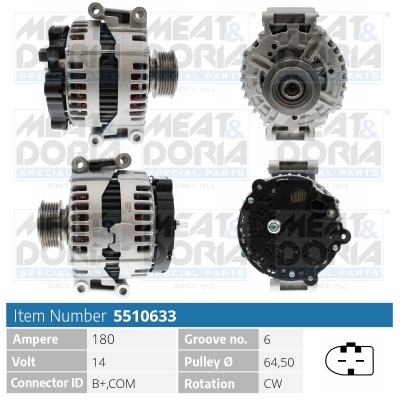 Meat Doria Alternator/Dynamo 5510633