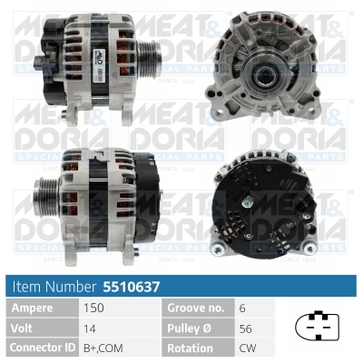 Meat Doria Alternator/Dynamo 5510637