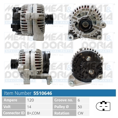 Meat Doria Alternator/Dynamo 5510646