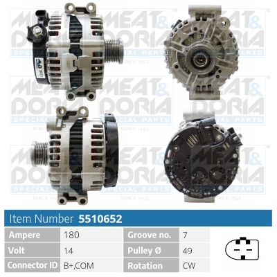 Meat Doria Alternator/Dynamo 5510652