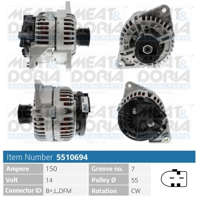 Meat Doria Alternator/Dynamo 5510694