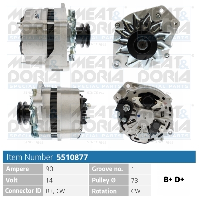 Meat Doria Alternator/Dynamo 5510877