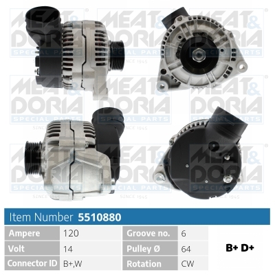 Meat Doria Alternator/Dynamo 5510880