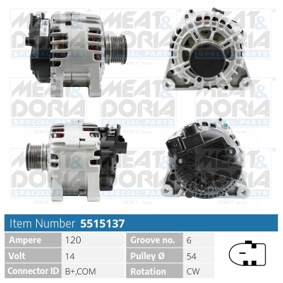 Meat Doria Alternator/Dynamo 5515137