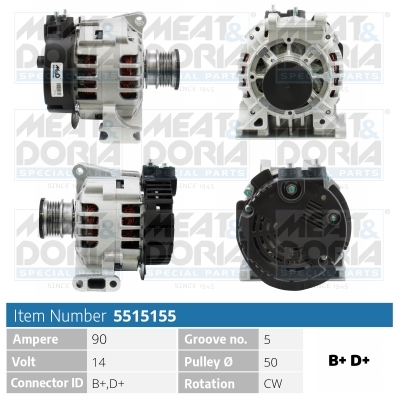 Meat Doria Alternator/Dynamo 5515155