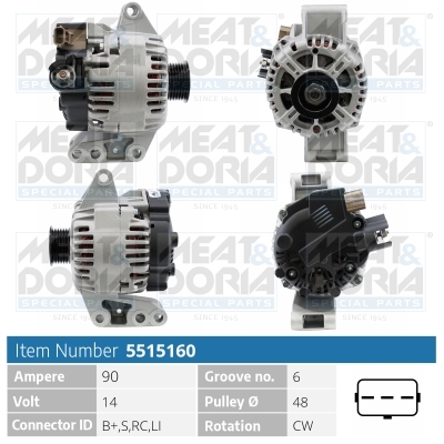 Meat Doria Alternator/Dynamo 5515160