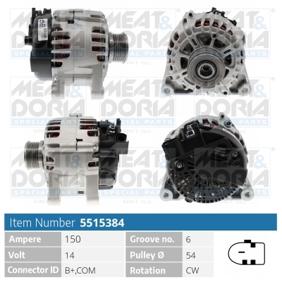 Meat Doria Alternator/Dynamo 5515384