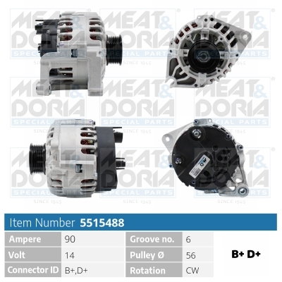 Meat Doria Alternator/Dynamo 5515488