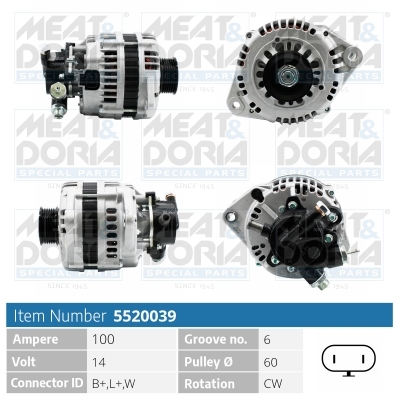 Meat Doria Alternator/Dynamo 5520039