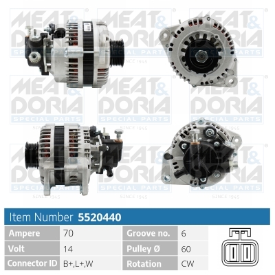 Meat Doria Alternator/Dynamo 5520440