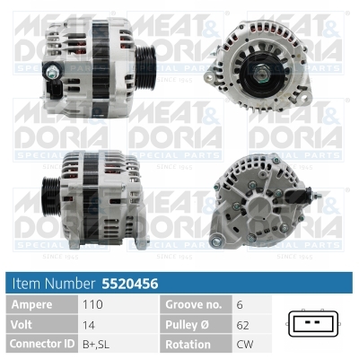 Meat Doria Alternator/Dynamo 5520456