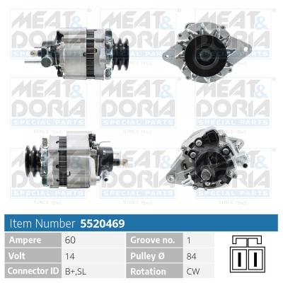 Meat Doria Alternator/Dynamo 5520469