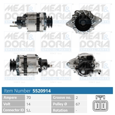 Meat Doria Alternator/Dynamo 5520914