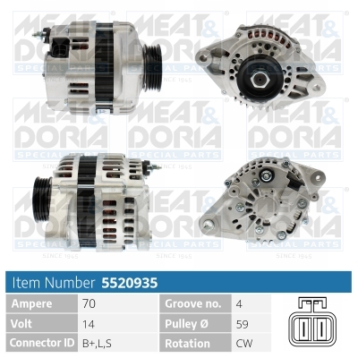 Meat Doria Alternator/Dynamo 5520935