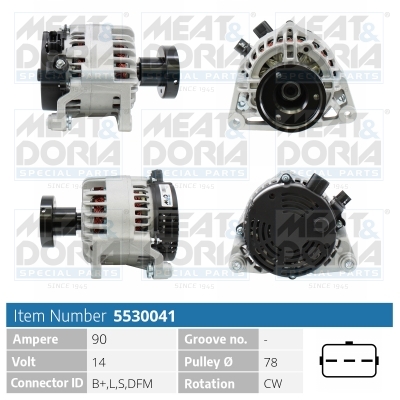 Meat Doria Alternator/Dynamo 5530041