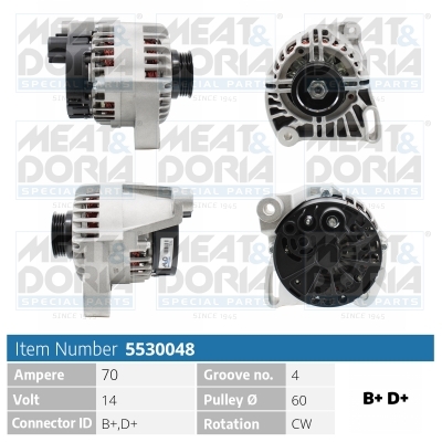 Meat Doria Alternator/Dynamo 5530048