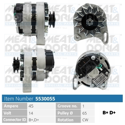 Meat Doria Alternator/Dynamo 5530055