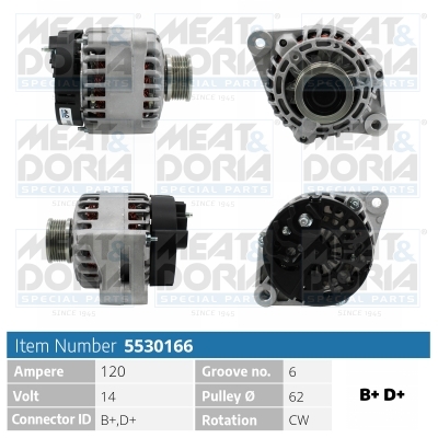 Meat Doria Alternator/Dynamo 5530166