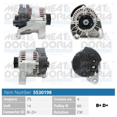 Meat Doria Alternator/Dynamo 5530198