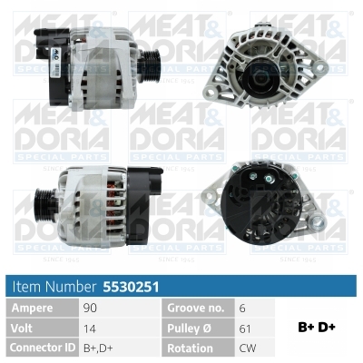 Meat Doria Alternator/Dynamo 5530251