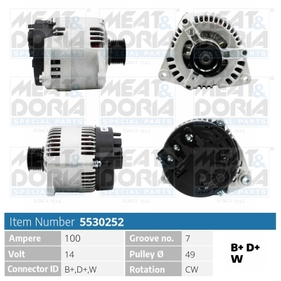 Meat Doria Alternator/Dynamo 5530252