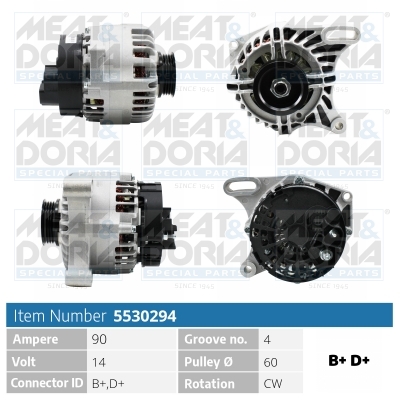 Meat Doria Alternator/Dynamo 5530294