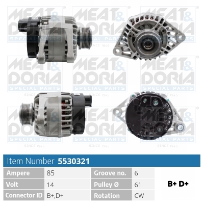 Meat Doria Alternator/Dynamo 5530321