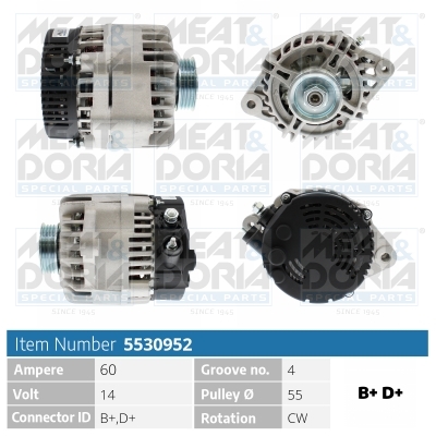 Meat Doria Alternator/Dynamo 5530952