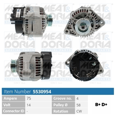 Meat Doria Alternator/Dynamo 5530954