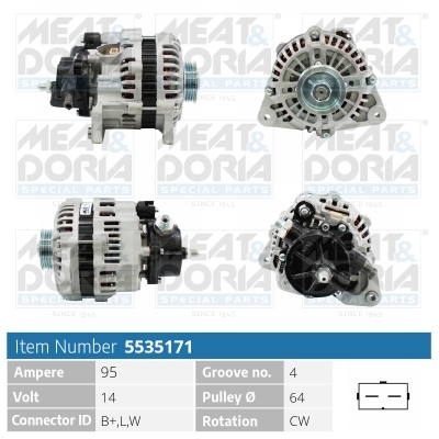 Meat Doria Alternator-Dynamo 5535171