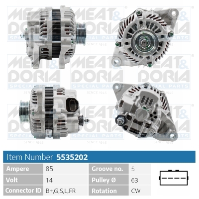 Meat Doria Alternator-Dynamo 5535202