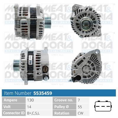 Meat Doria Alternator/Dynamo 5535459